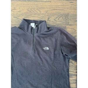 The North Face TKA 100 Fleece Women XL Long Sleeve 1/4 Zip Black Pullover TNF X